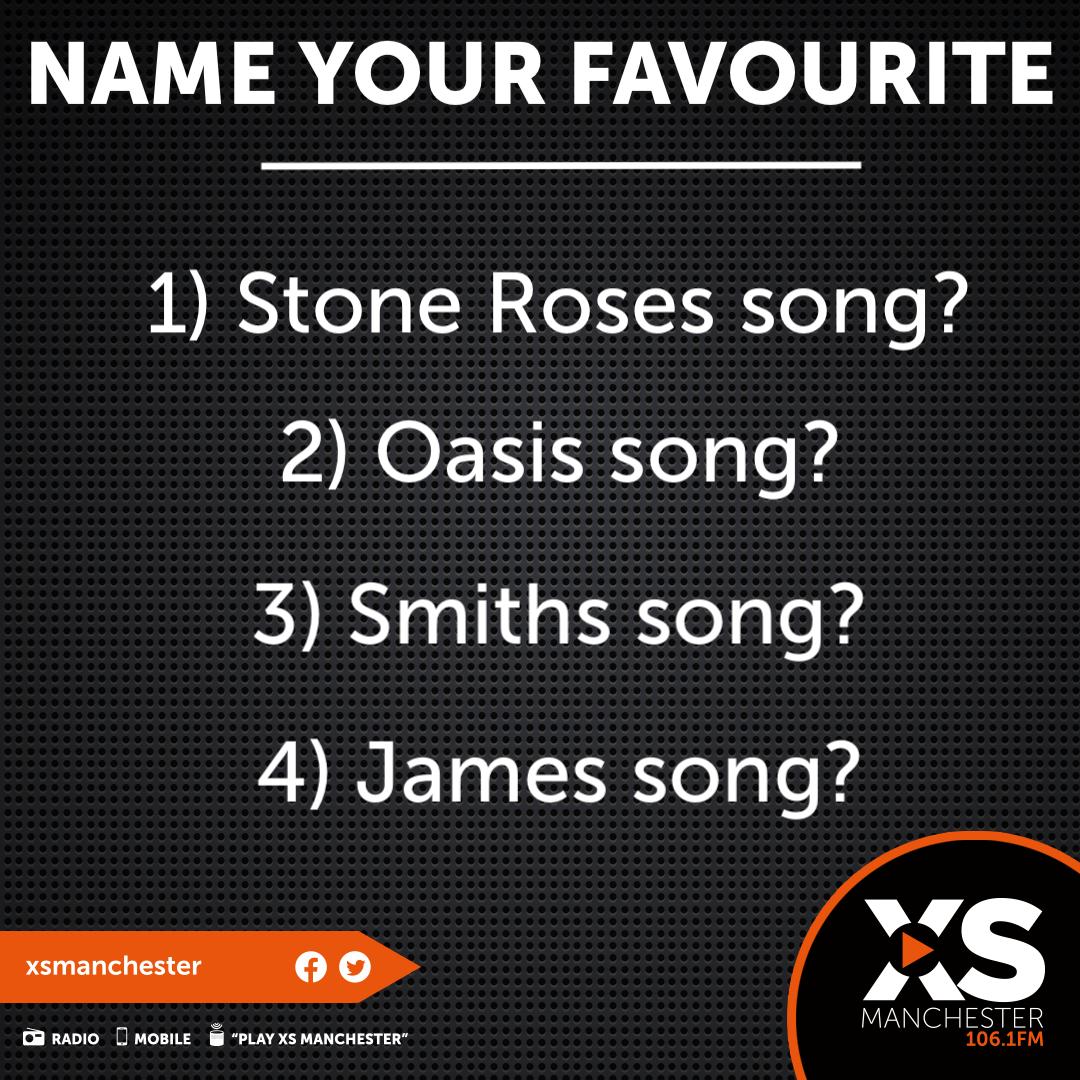 XSManchester's tweet photo. It's an impossible choice but...
Can you pick your favourite tune from these 4 iconic #Manchester bands?
SO. TOUGH. TO. CHOOSE.
#MusicMadeInManchester https://t.co/scqImrEujw