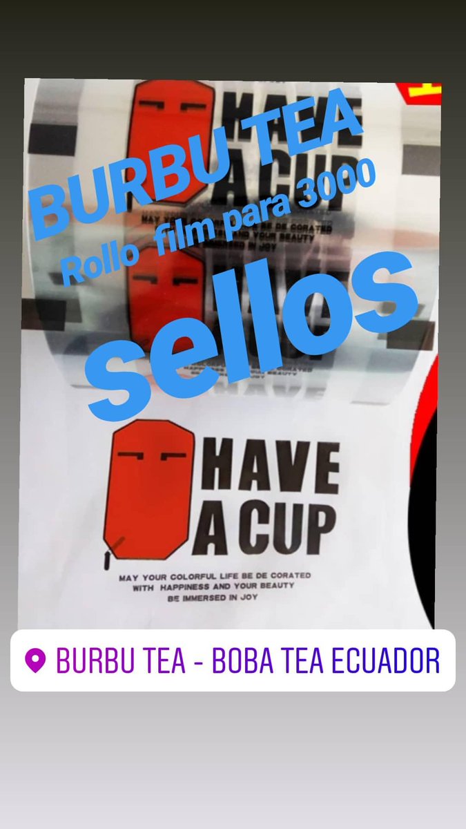 burbutea's tweet photo. Rollo film tiene 3.000 sellos para todo tipo de vasos  #burbutea #bubbleteaecuador #bobateaecuador #bubbleteaguayaquil #bobateaguayaquil https://t.co/7qgTAJ6FKF