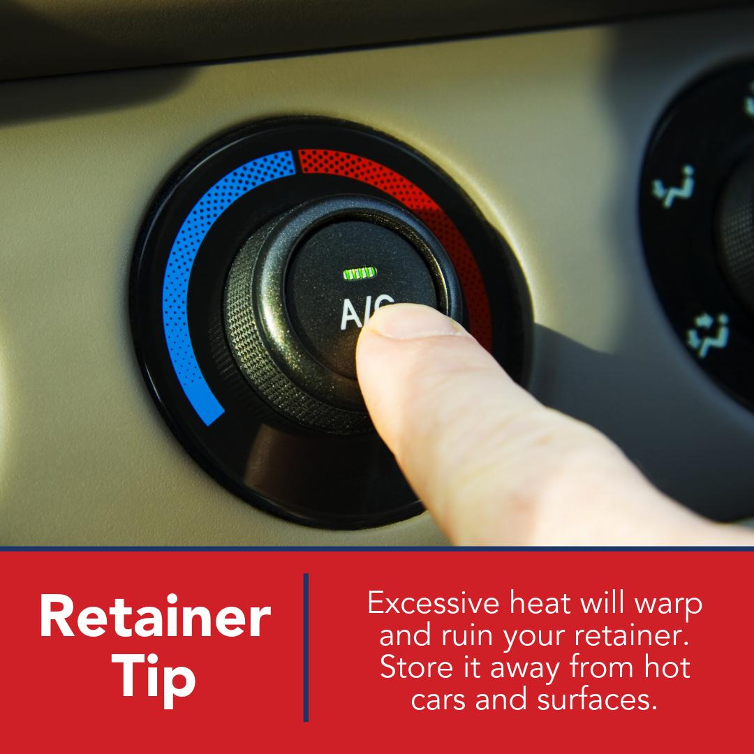 OrthOfCambridge's tweet image. Heat can warp and ruin your retainer! Make sure you keep it in its case away from hot surfaces! #RetainerTip #NoHeat