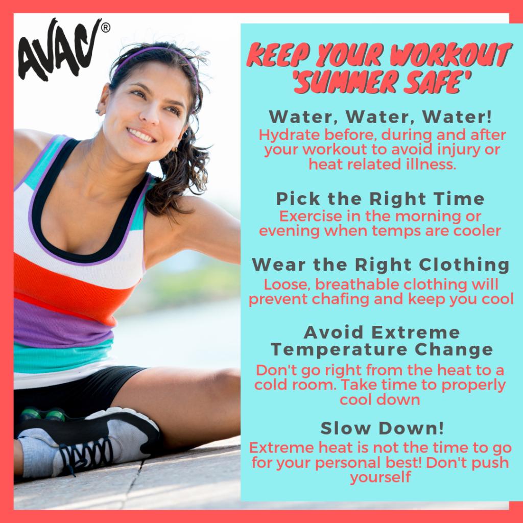 AVAC_Life's tweet photo. 5 Tips for a ‘Summer Safe’ Workout! https://t.co/5s4QYj0dO9 https://t.co/eyopRuIJ44