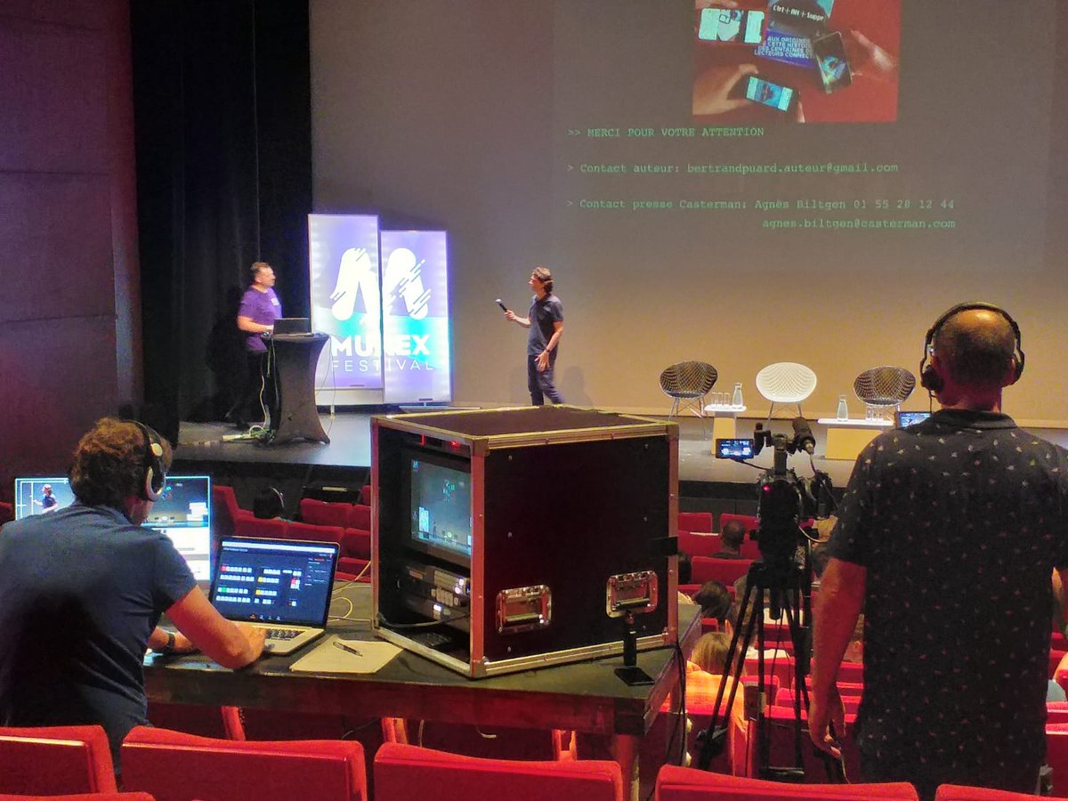 lyantoinette's tweet photo. #MurexFestival : AI, design, gestion d'une e-communauté avec ses standards et ses règles, le futur 📲
Nous sommes la dernière génération à savoir comment c'était avant : tout l'enjeu de la transmission 🤜🤛
@UPV83 sponsor de la keynote finale 😊 https://t.co/ld1jsWSMv2