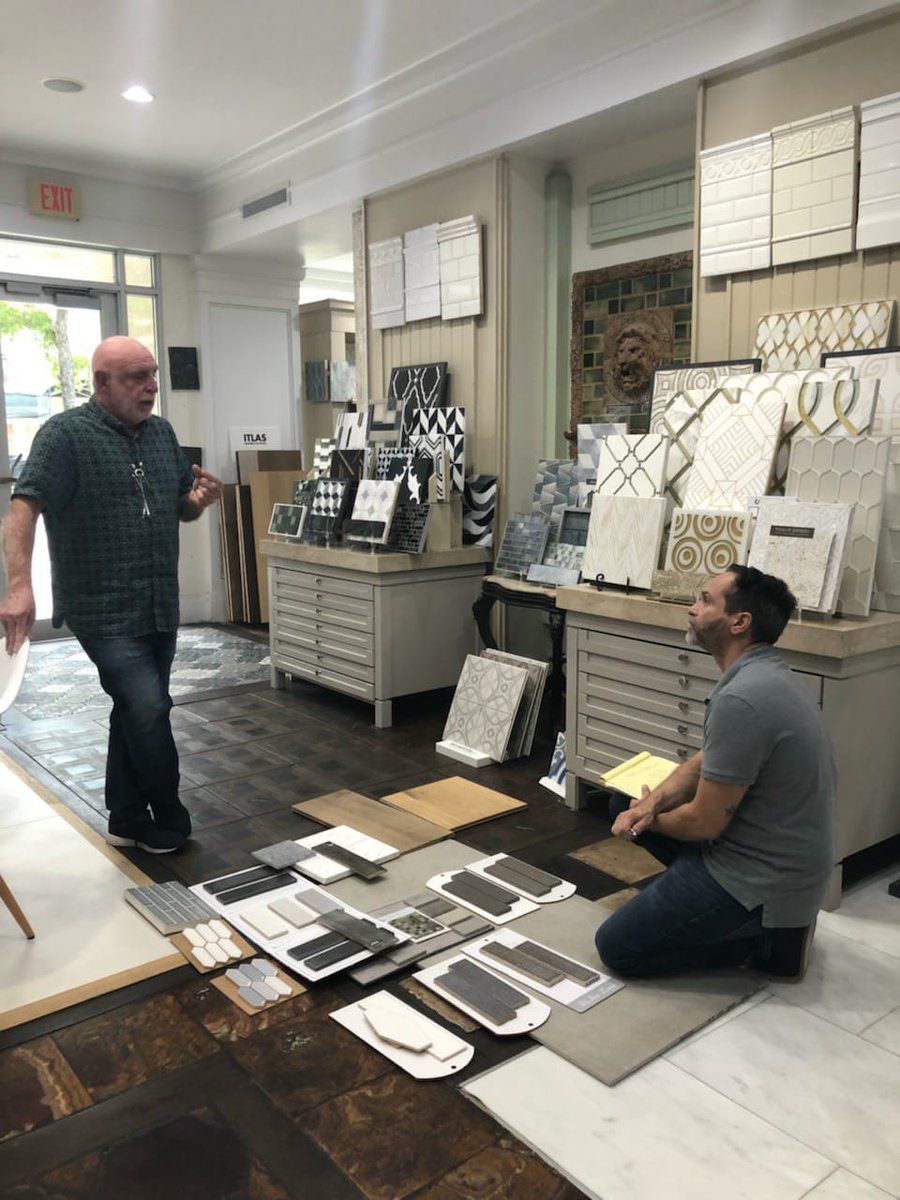 BPilaDesign's tweet photo. Some news on the #DesignEnlightenment Home! These last days, my husband Carlos joined me to pick tiles at what I call "The Tile Candy Store" otherwise known as Innovative Surfaces.
Can't wait to see all these amazing products installed.
#BPilaDesign #InteriorDesign #SacredSpaces https://t.co/sshHJr6XuU