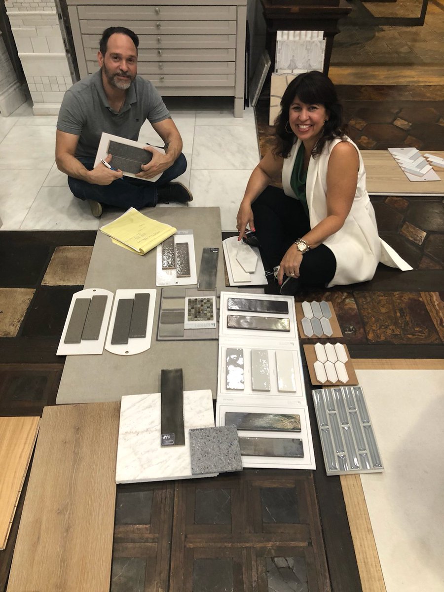 BPilaDesign's tweet photo. Some news on the #DesignEnlightenment Home! These last days, my husband Carlos joined me to pick tiles at what I call "The Tile Candy Store" otherwise known as Innovative Surfaces.
Can't wait to see all these amazing products installed.
#BPilaDesign #InteriorDesign #SacredSpaces https://t.co/sshHJr6XuU