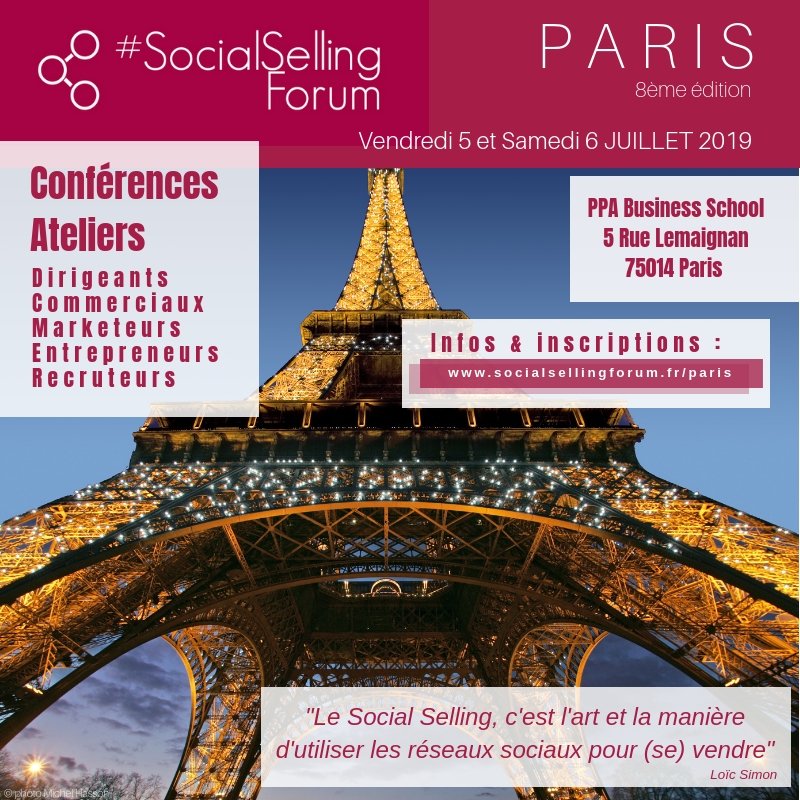 Rendez-vous à Paris le vendredi 5 juillet dans les locaux de @PPA_Alternance pour le #SocialSellingForum. Notre dirigeant <a href="/jeromedss/">Jerome Devosse</a> co-animera plusieurs ateliers avec des praticiens du Social Selling.