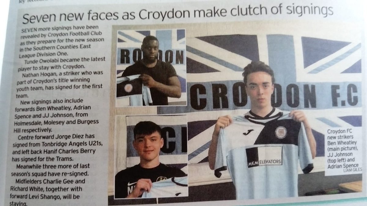Gilesy_08's tweet image. ⁦@Croydon_FC⁩ in the croydon advertiser again this week. #newbeginnings #projectpromotion ⁦@InsideCroydon⁩