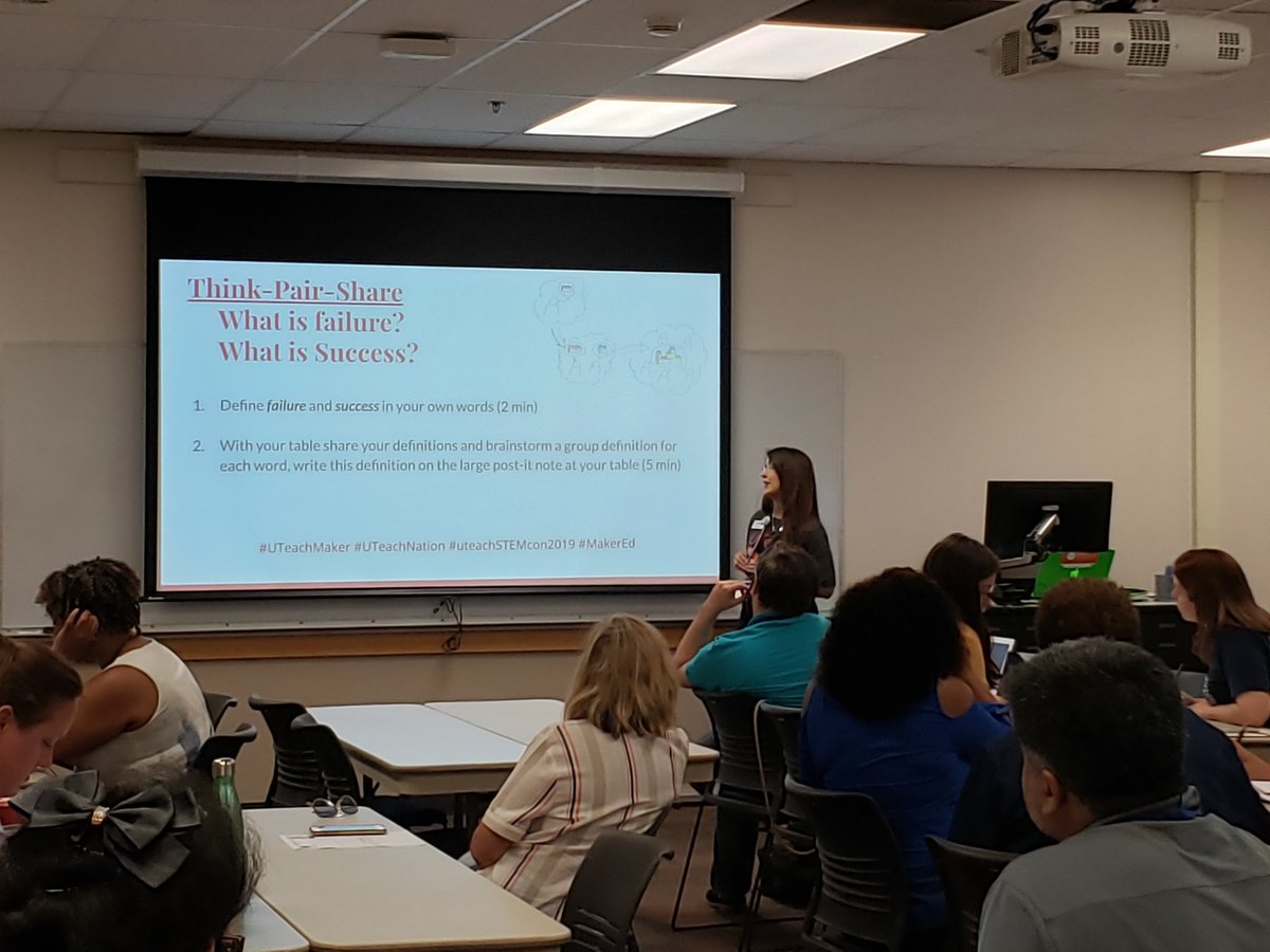 UTeachAlumni's tweet image. Making makes students love learning with @BlueBerryKM at the #uteachstemcon2019.  What is failure? What is success?
#uteachmaker
#uteachnation