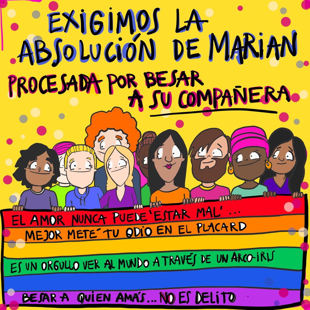RoFerrerIlustra's tweet photo. En el día del Orgullo LGBTIQ+ UN FALLO LESBO-ODIANTE

Basta de disciplinamiento y moralización

Justicia sin perspectiva de género no es justicia, es una máquina de reproducir violencia patriarcal

#AbsoluciónParaMarianGómez https://t.co/N8NWlgvOW9