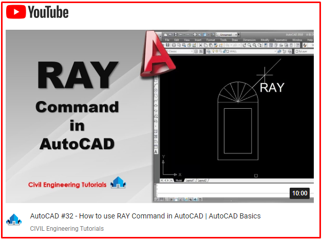 CIVILTutorials's tweet image. AutoCAD #32 - How to use RAY Command in AutoCAD | AutoCAD Basics
youtu.be/nS1m_Wb-DOQ
#CivilEngineeringTutorials 
#CivilTutorials 
#AutoCADCommands 
#AutoCADBasics