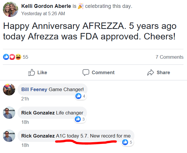 TheHarryx1's tweet photo. A recurring theme with #Afrezza inhaled #insulin & the best solution out there to control an awful disease. "Life changer - A1C today 5.7. New record for me" -Rick #diabetes #t1d #t2d #pocketpancreas #fastinfastout #medtwitter #timeinrange #LessHypos $MNKD
https://t.co/6VKX8APL1B https://t.co/DlEk2l9D27