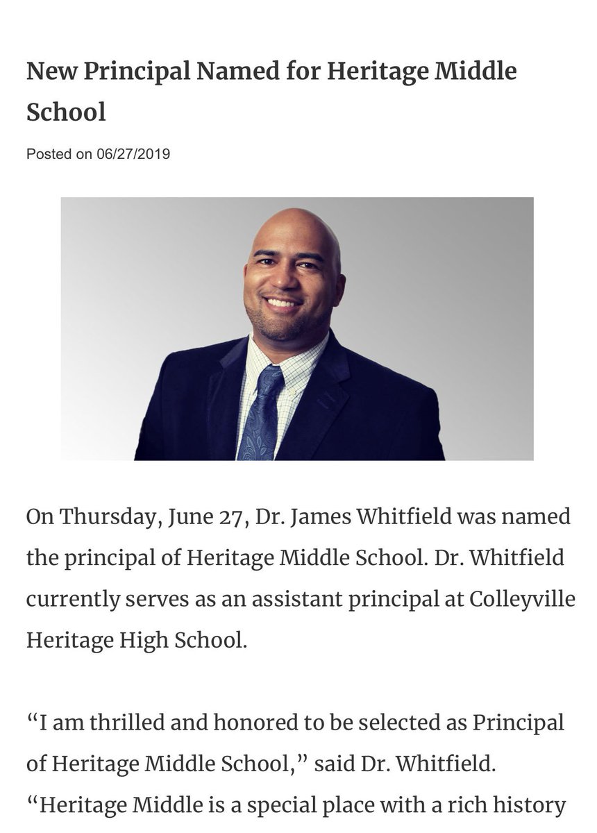 DrJamesWhit's tweet photo. Here we go!!! So excited for the opportunity to serve the @HeritageBroncos family in the BEST district, @GCISD! Beyond #ProudToBeABronco! #MountUp #LetsRide #WeAreGCISD https://t.co/zqitzeRjzQ
