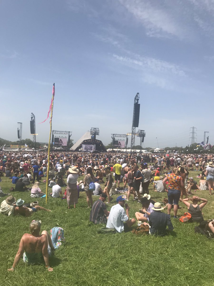 The main stages are up and running and so are we. Find us by the Williams’s Green Info tent if you have spare seats home or are in need of a lift. #Glasto2019 #carshare