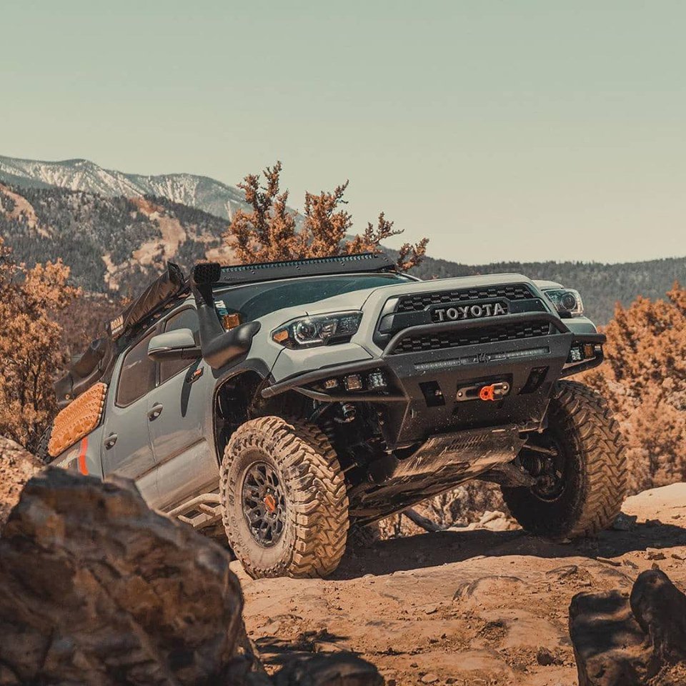 Checkout @protaco17 Tacoma, this truck is ready for adventure.   
#tacoma3g #trucksofinstagram #toyotanation #trdpro #toyotanation #toyotatacoma #toyotatruck #offroadnation #offroad4x4