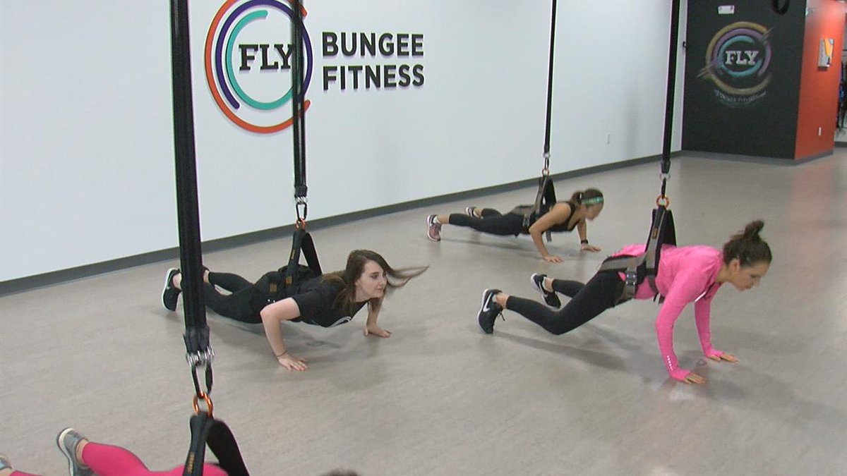 Local12's tweet photo. Looking for a different type of workout? 

Fly Bungee Fitness offers a low-impact high energy workout, without wrecking your knees. @clancyburke checked it out.  https://t.co/PuMeqaQ2qB https://t.co/aJ3ksi4abO