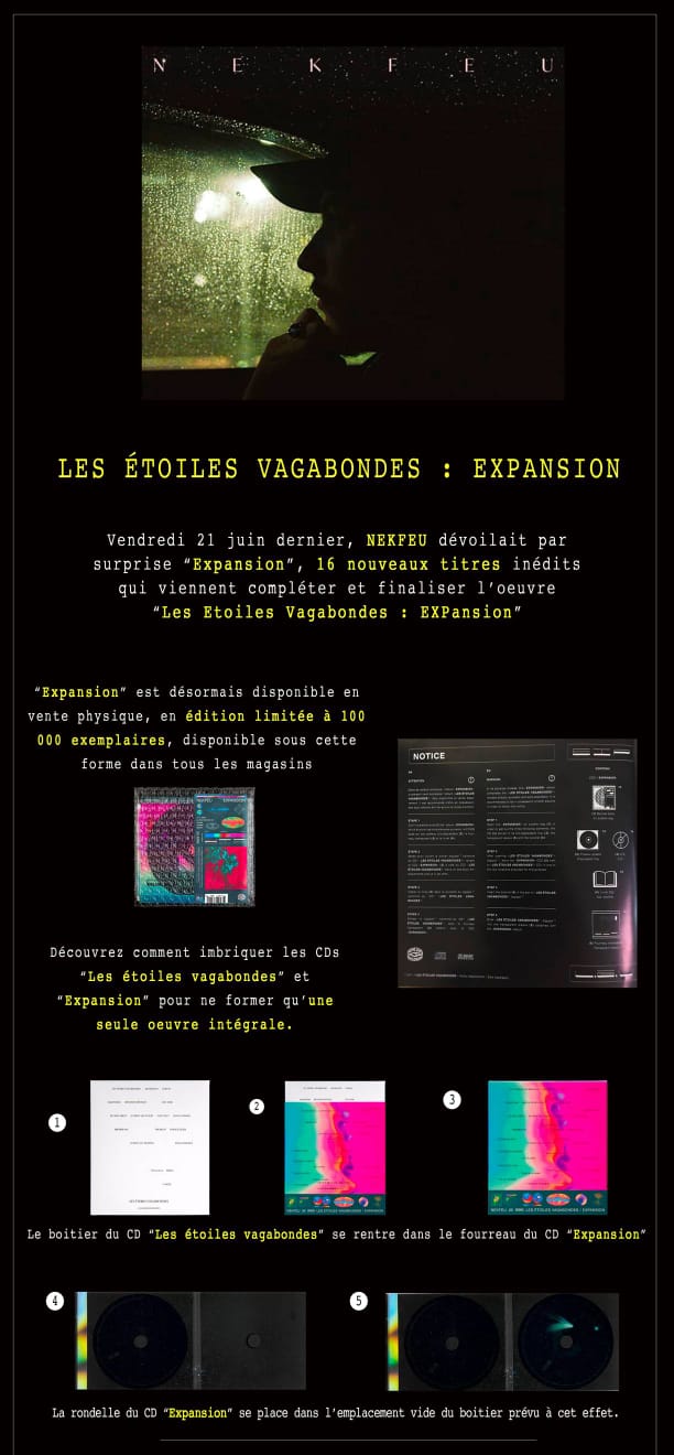 REVRSE on X: L'album #EXPANSION de Nekfeu est enfin disponible en édition  limitée à 100 000 exemplaires ! 🌌  / X