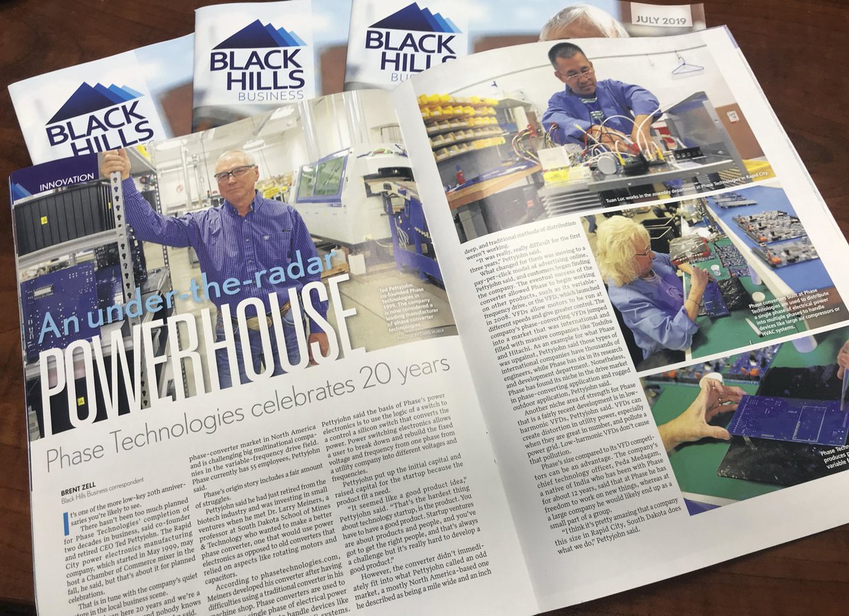 phaseperfect's tweet photo. Honored to be in the first issue of "Black Hills Business". This is our 20th year in Rapid City & are proud this is home!
Thanks @rapidcityjournal and @blackhillsbusiness
#phasetechnologies #phaseperfect #blackhillsbusiness #rapidcityjournal #rapidcity #blackhills #southdakota https://t.co/oXagiLhrjG