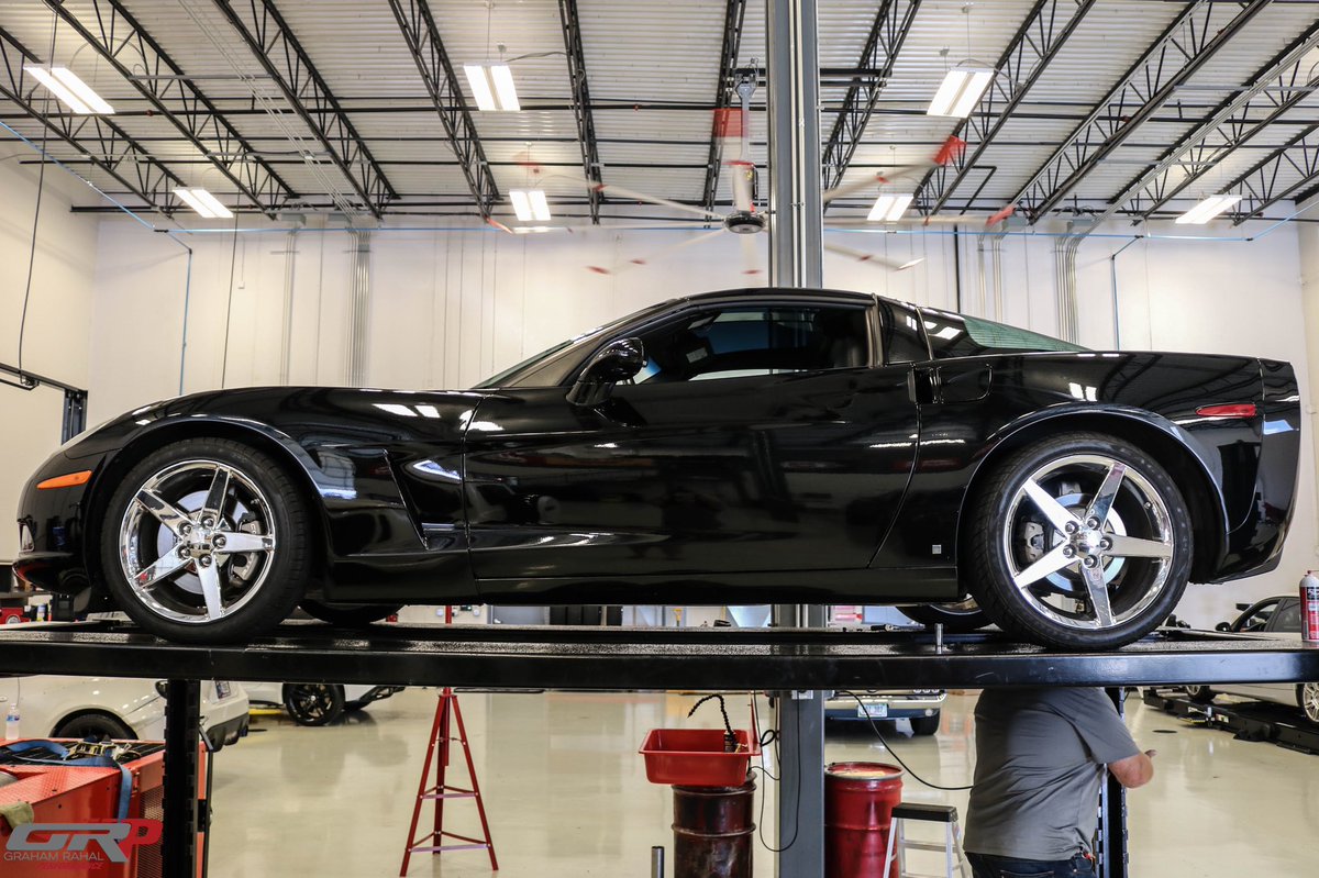 GRPerf's tweet image. Ken brought his C6 Corvette by to have an @slpperformanceparts Loudmouth II exhaust system installed! 🔊🔊 #SLPPerformance #Chevy #Corvette #C6 #DannmarEquipment #BigAssFans #BAF #MustangDyno