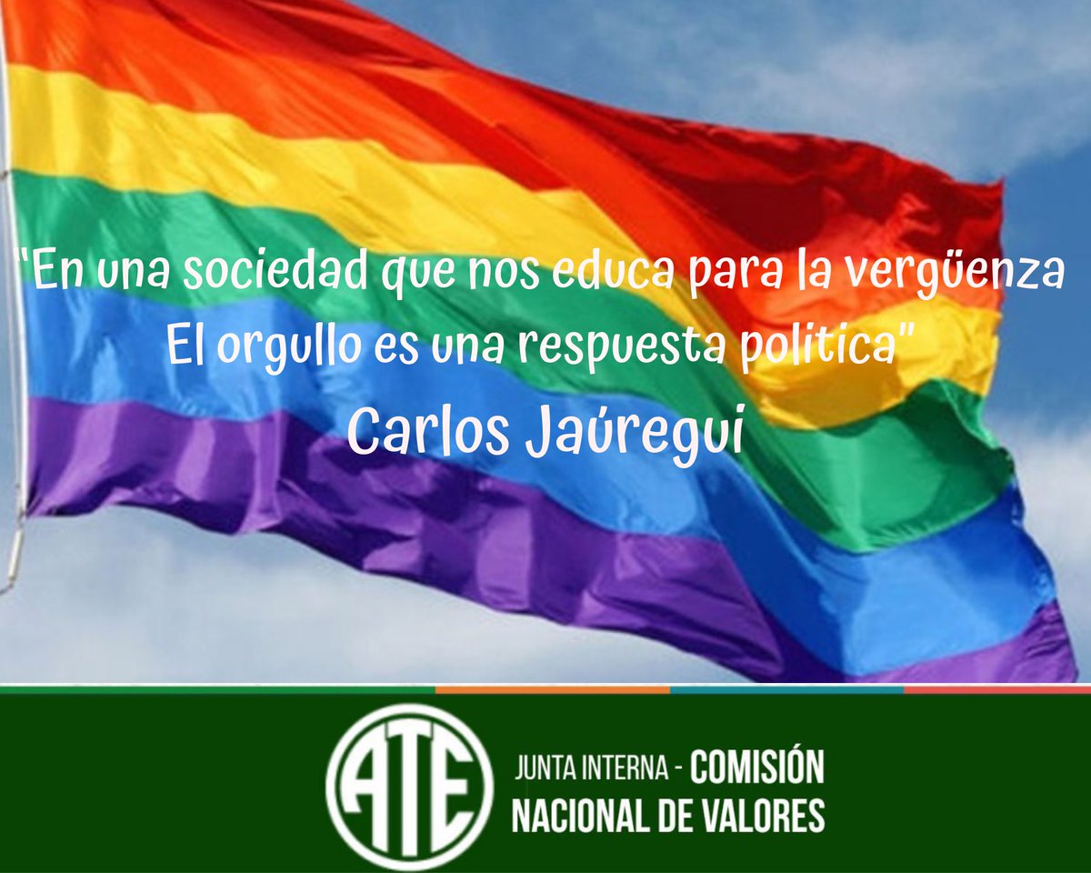 ATE_Junta_CNV's tweet photo. #Orgullo #Dignidad #Libertad #Igualdad #Respeto #Diversidad 🏳️‍🌈 https://t.co/Emegniph2t