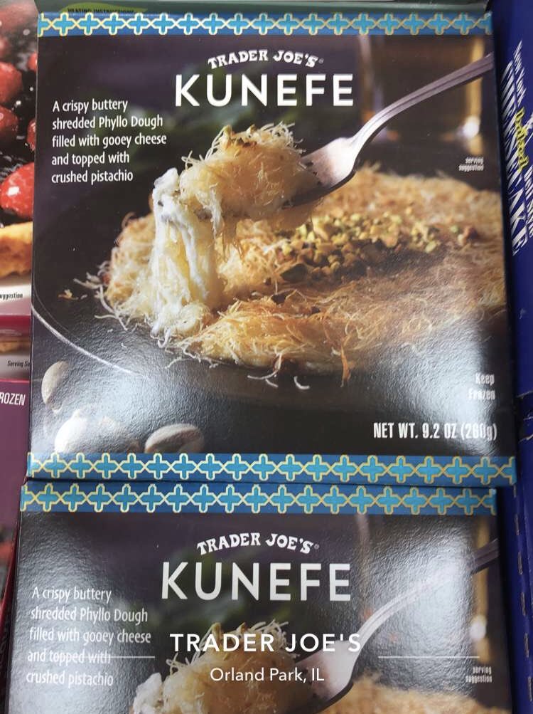 Amal_Player's tweet photo. TraderJoe’s now sells Kanafa! So excited to see our culture represented at such a big store! I wonder if it’s as good as mama’s? #middleeasternfood #yummy #kanafa #D109Pride https://t.co/K9oyzJTx1o