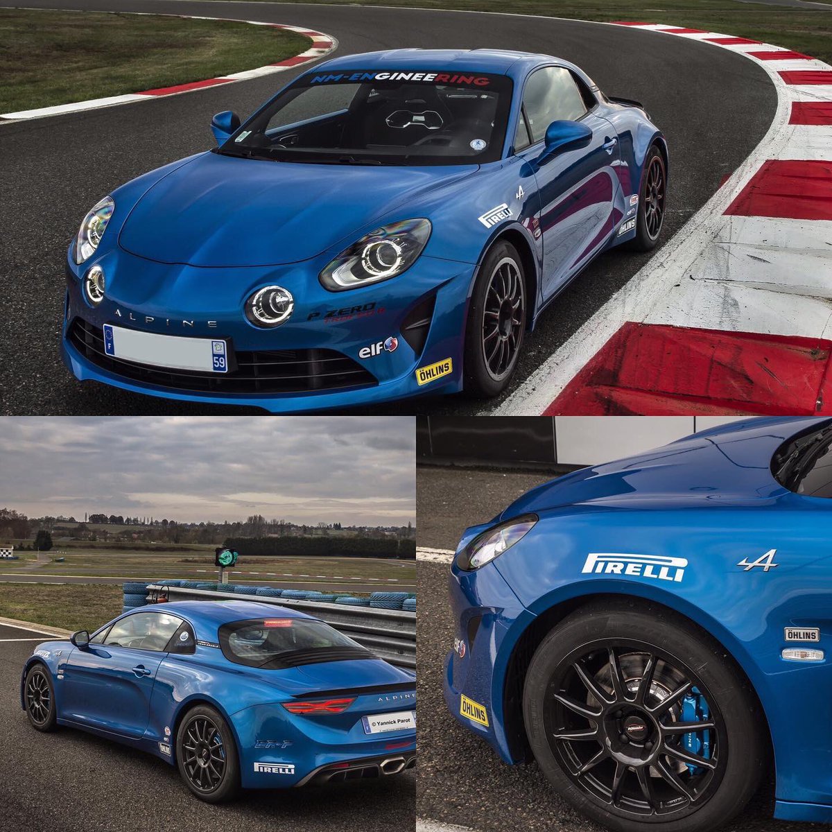 Stunning Alpine fitted with #TeamDynamicsAlloyWheels #ProRace 1.2 17x7.5” front and 18x8.5” rear. At 70kg lighter than the standard car, this is surely the ultimate race track weapon. #AlloyWheels #MadeintheUK