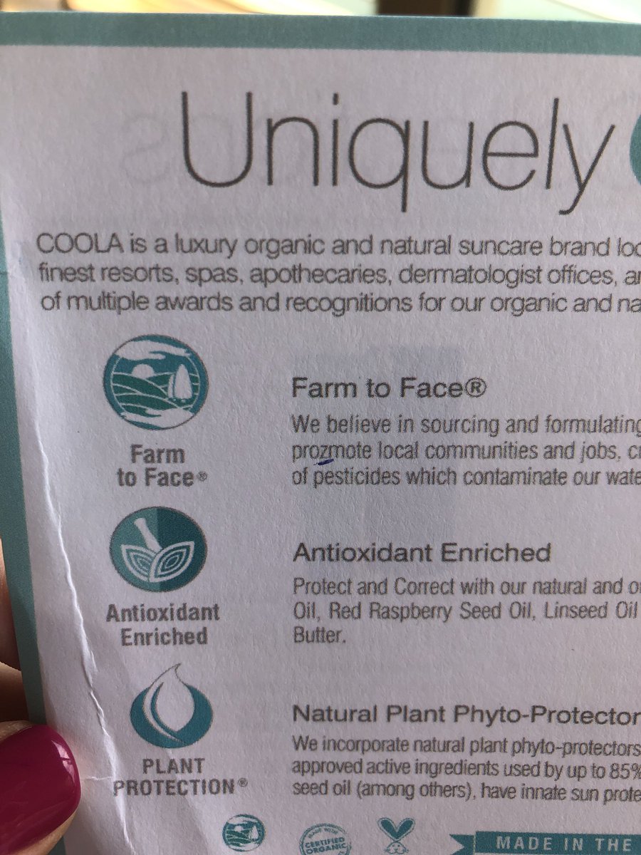 SGreenR's tweet photo. @COOLA enjoying your products but not your spelling... “...ingredients that prozmote local communities and jobs...” 
#lazy #proofread #nowillthinktwicebeforepurchasing #luxury https://t.co/BAWFx5tG35