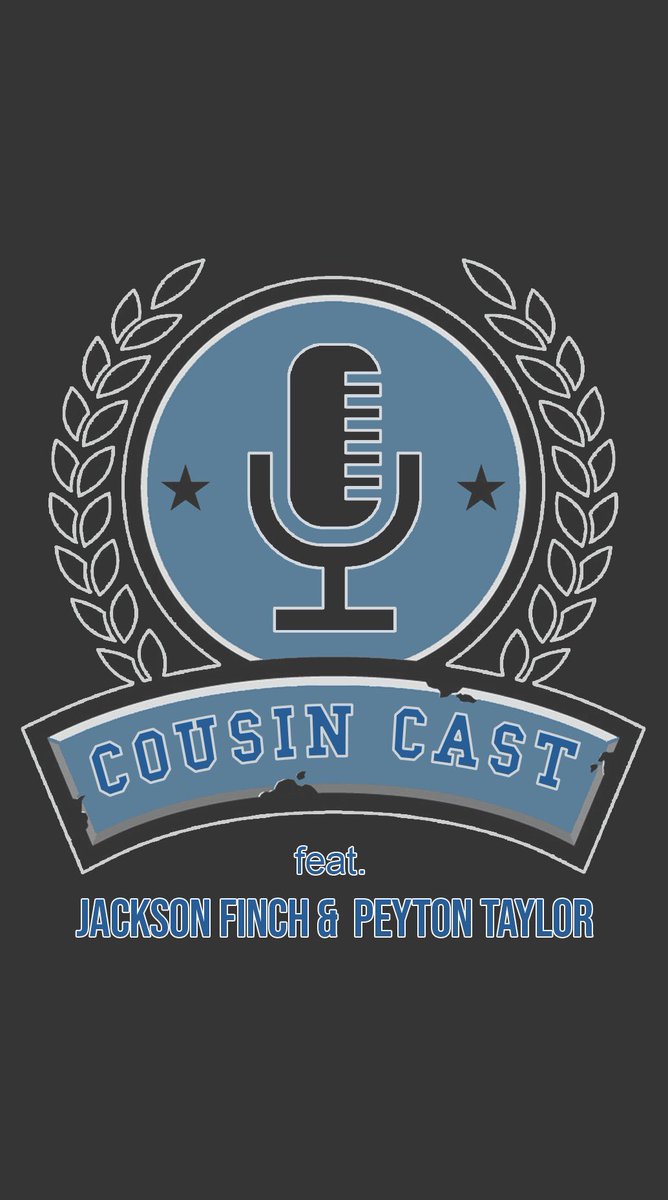 CastCousin's tweet image. Super pumped to officially announce “Cousin Cast feat. Jackson Finch and Peyton Taylor”! This podcast will feature mostly sports talk, but also movies, television, music, other trending topics, and most importantly, anything you suggest! Stay tuned for an official release date!