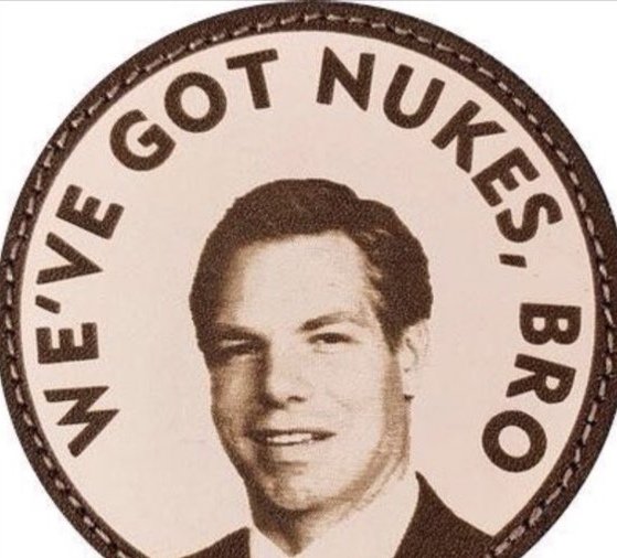 OutskirtsA's tweet photo. @ericswalwell You're also the only candidate to threaten the use of a WMD to enforce your policy! That's what I call committed! You go get'em #DukeNukeEm!
#swalwell2020 #JustNukeEm #HesPackinNukes https://t.co/Pb0OZ2Rimv