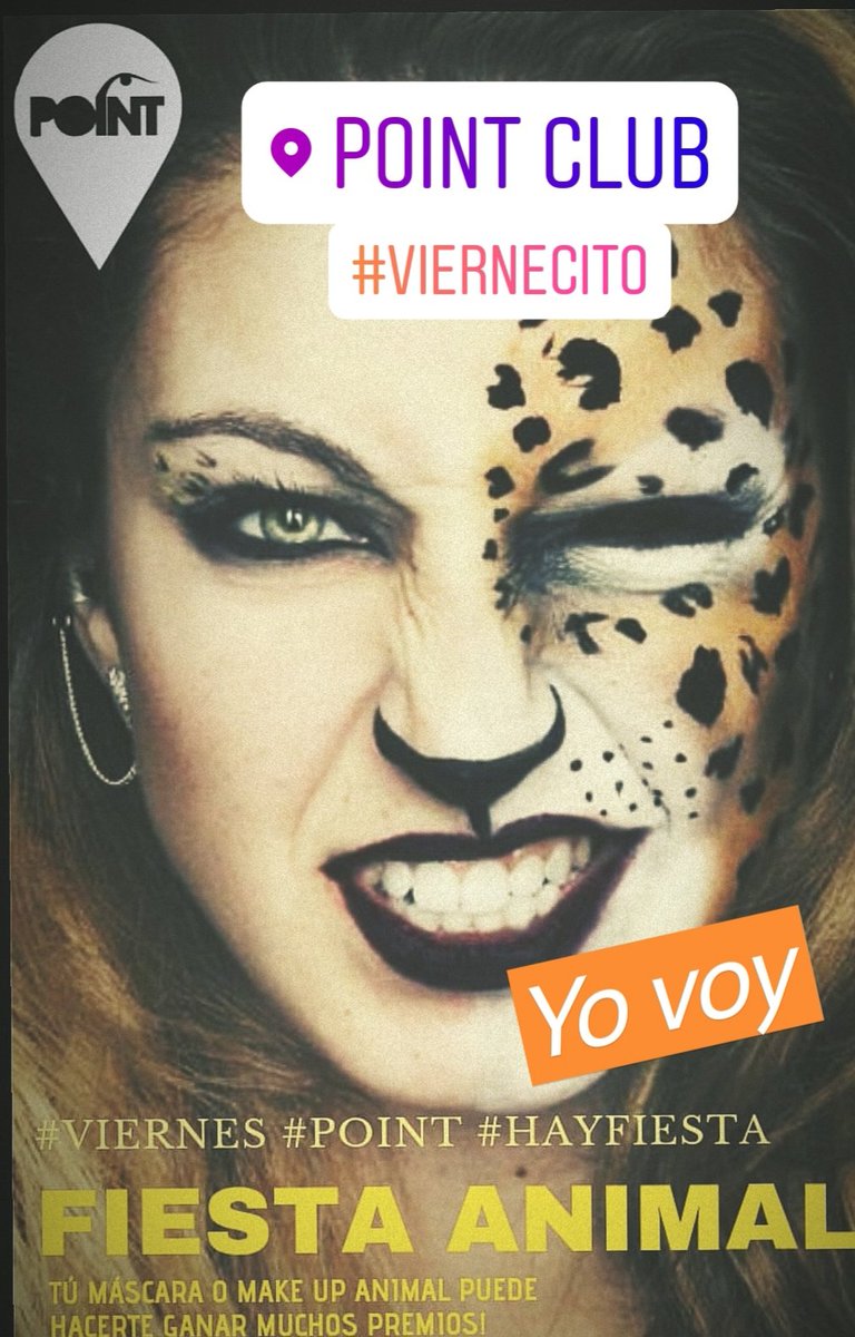 POINT_OficialTw's tweet photo. // #Viernes #FiestaAnimal..
Una noche increíble
Maquillaje en vivo .
Tragos de la selva y más 👈
Vips y Generales
De 17:30 a 20hs en #POINT
No te lo pierdas
Hoy de baila 🥂 // https://t.co/EqKfXOEwvY