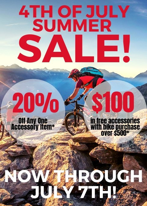 4th of july mountain bike sale