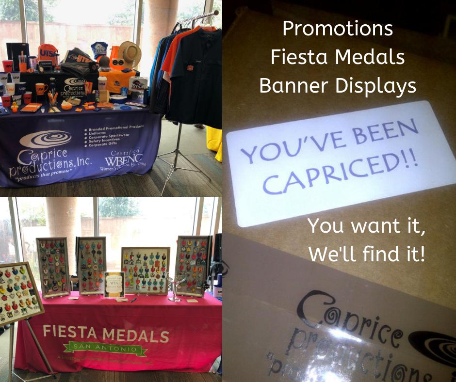 Caprice Productions, Inc is at UTSA Vendor Fair again today!! 

Contact us TODAY so we can take care of your promotional needs! You want it, we will find it! 

#wewill #promotional #purposefulbranding #getcapriced