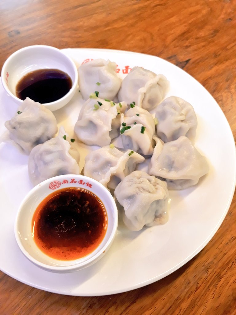 New content! Content??? Homemade dumplings from Shi-Shi Noodle House. Php 200 for 10 pcsParang nag-Lao Beijing lang ako with bigger dumplings and better wrappers.9/10