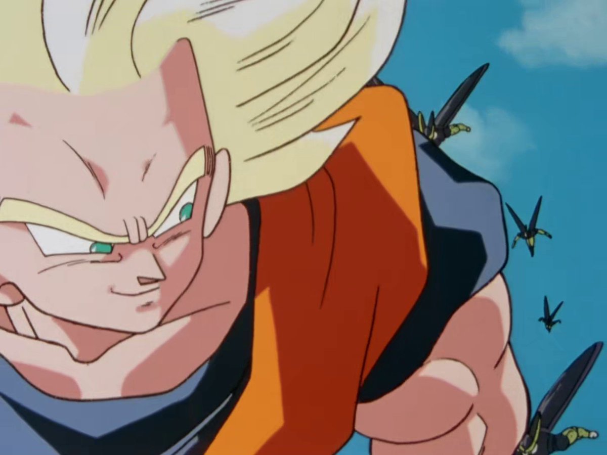 Goku's Super Saiyan hair moved a lot more during the Cell saga compare...