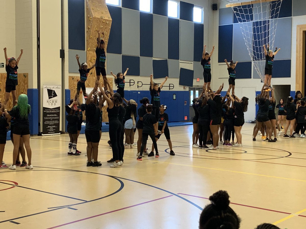 AD_Bridgeport's tweet photo. The 3rd Annual https://t.co/frrLkFbv4y Cheerleading camp was a great success!  Thanks to @NCBW_NHM and Patriot Bank for sponsoring! https://t.co/A9ts8y2sJf