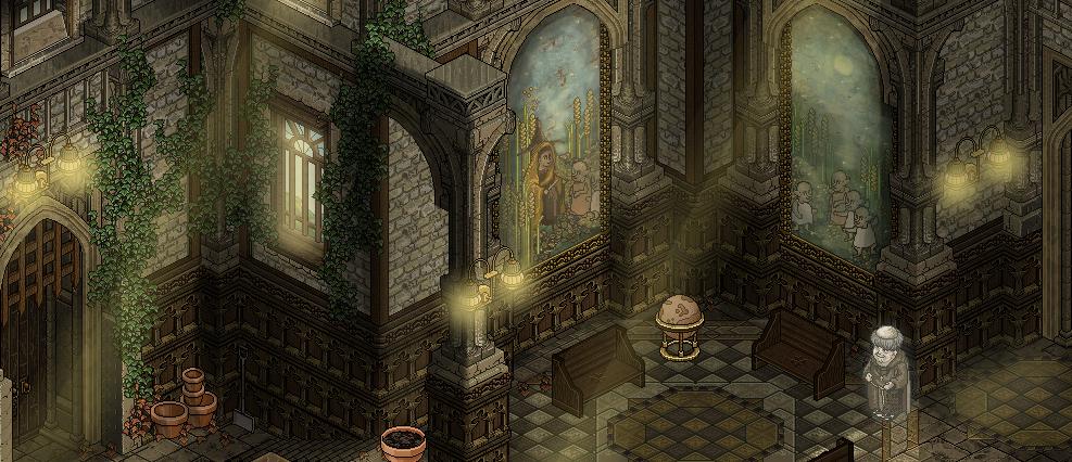 Helga Hufflepuff y los elfos domésticos.. decoran los corredores del castillo.
#Hogwarts #Hufflepuff #Habbo #Pixelart #habbohogwarts #VanTassel #Herbología