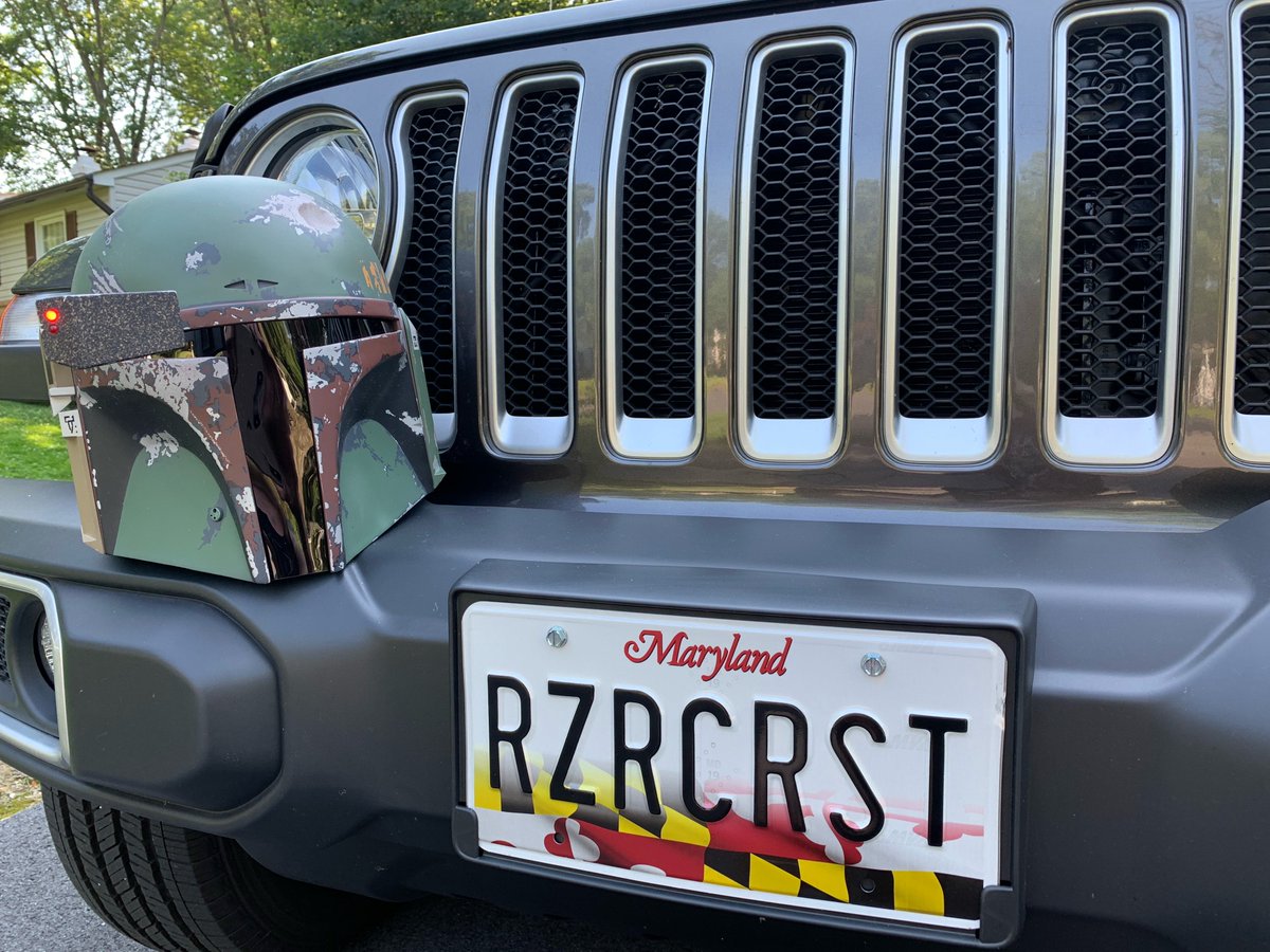 itpw's tweet photo. New tags for new Jeep!
I hereby christen thee, the Razorcrest!
@starwars @Jon_Favreau @dave_filoni @Tcann13 @PedroPascal1 @TheMandoWatch @MarkMandalorian
#themandalorian #mandolife #Mando #jeep #jeepnation https://t.co/iV2mgYEQvz