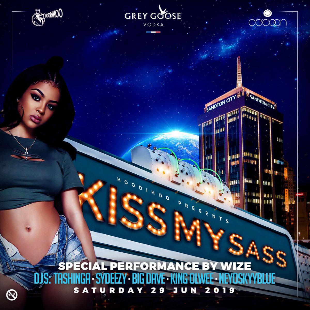 Hoodihoo_ent's tweet photo. Make sure when you take your shots you say the magic word #HOODIHOO 🥃 #KISSMYSASS is the only way to spend your Saturday night @Cocoonloungejhb 🚀 https://t.co/sAELzG8r8h