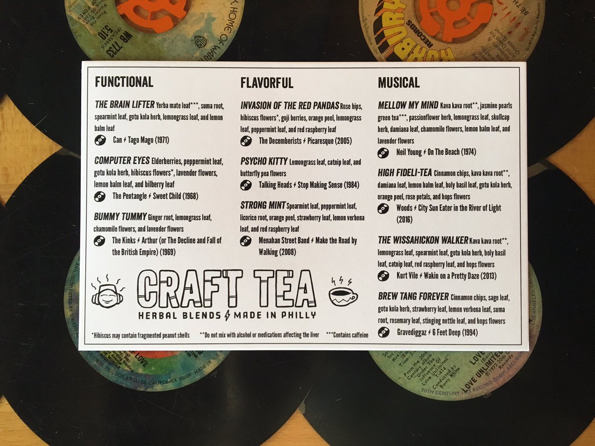 craftteaguy's tweet image. New #teamenu for @MilkcrateCafe in #fishtown. 🔥🔥🔥