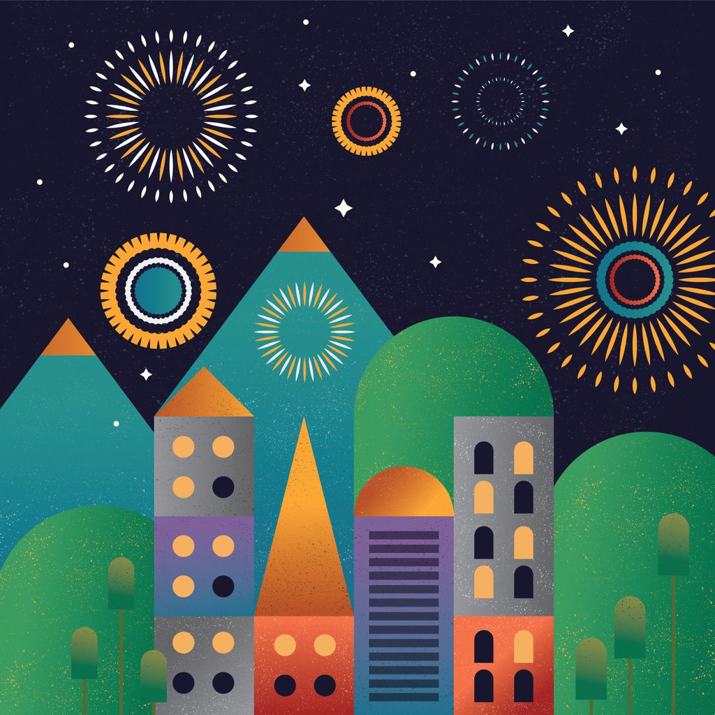 Amy_LouiseBaker's tweet photo. Canada Day long weekeeeend! Happy Canada Day :D
#DSGNmark #yvrartist #vectorhouses #fireworks https://t.co/4WSoodKurW