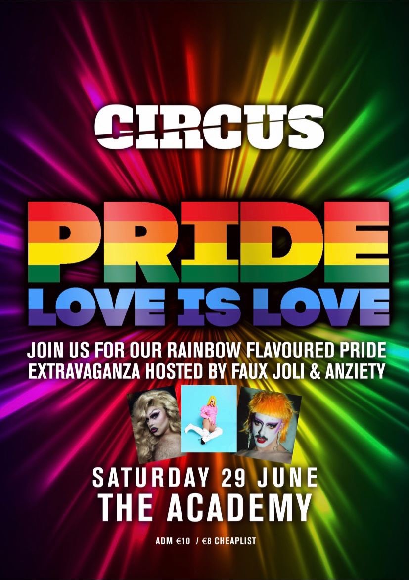 academydublin's tweet photo. 🏳️‍🌈 WIN A FREE PRIDE NIGHT OUT 🏳️‍🌈

To celebrate pride we're giving YOU a chance to win a RESERVED TABLE, FREE ENTRY &amp; A BOTTLE OF PROSECCO for you and 5 mates! 

All you have to do is RETWEET this post, easy 💁‍♀️

Five runners up will get free in +1 https://t.co/5yJwQGh69I