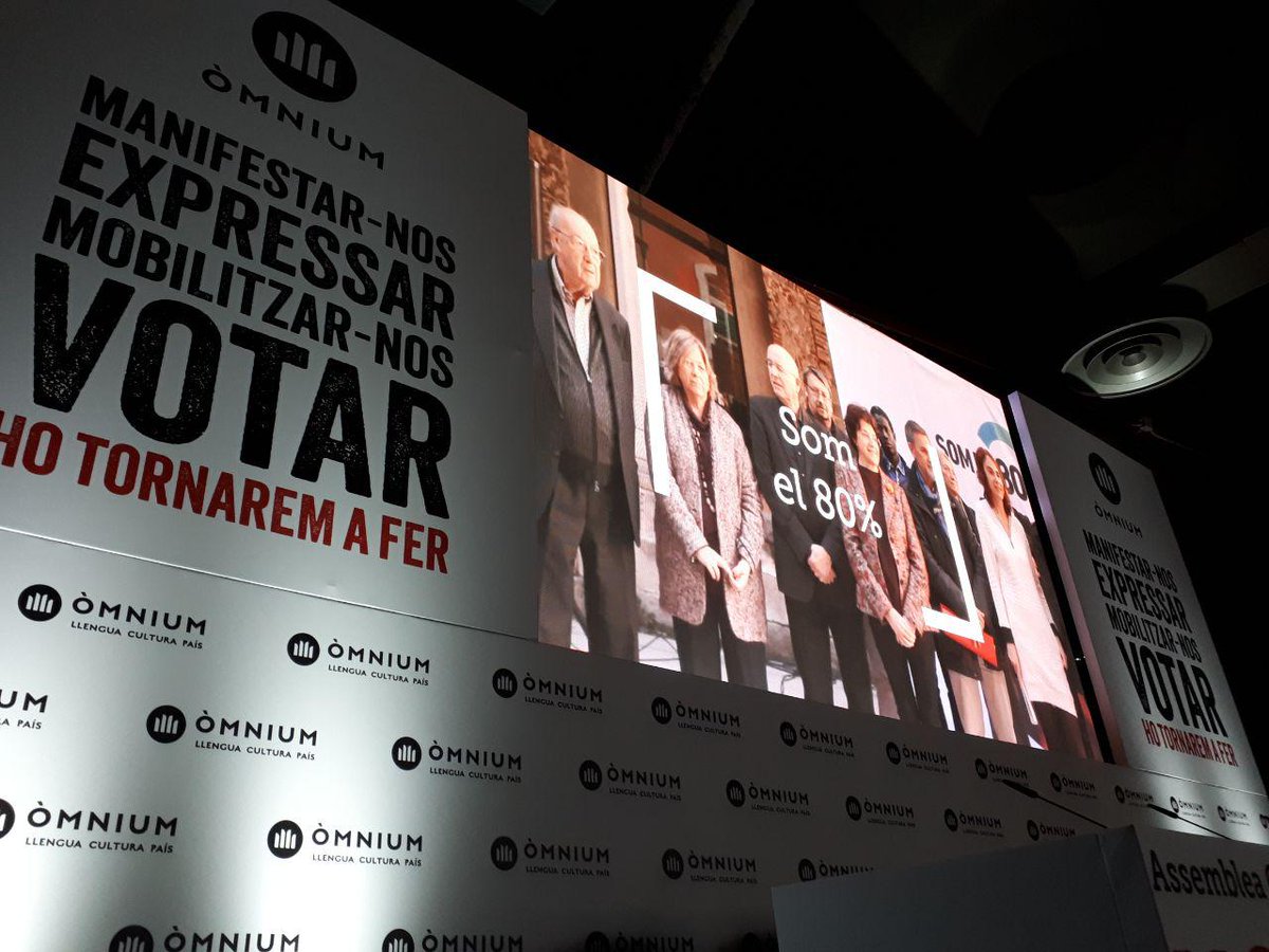 Avui celebrem l'Assemblea General Ordinària d'Òmnium Cultural. Gràcies a tots els socis que podeu ser avui a l'Auditori de les Cotxeres de Sants!

#HoTornaremAFer