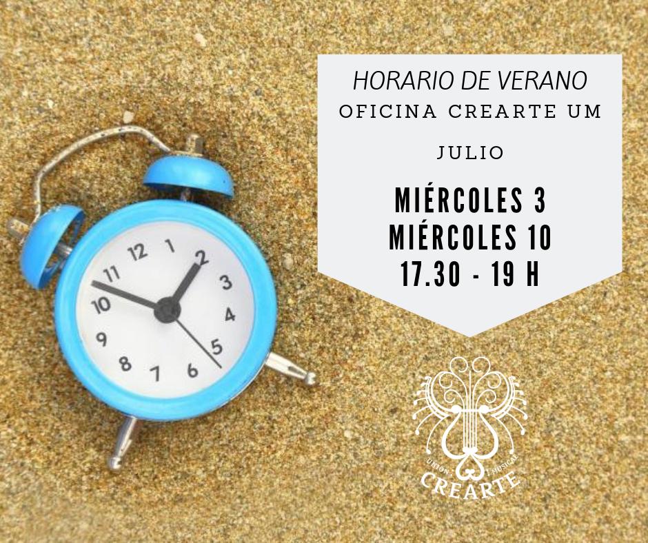 El verano también ha llegado a #CrearteUM ☀️🌞
Por ello queremos recordarle que en verano se reduce el horario de oficina 🕠🕖
Para ponerse en contacto con nosotros pueden hacerlo en las siguientes fechas o a través de nuestro teléfono 693 22 29 46 📱📲 
¡Feliz verano!🥳🎶