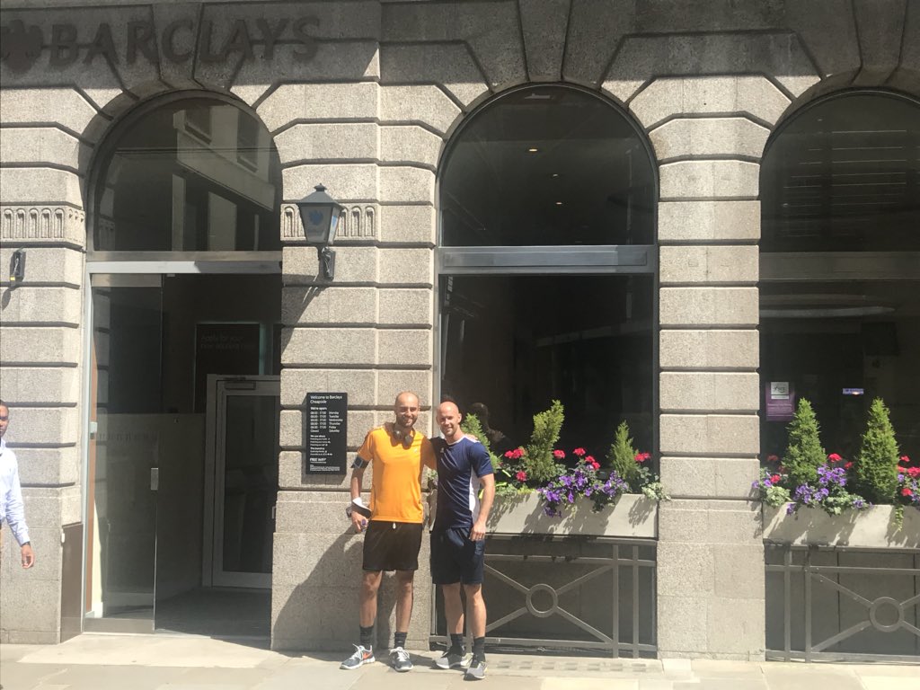 chrissyhead3's tweet image. Well that was tough!! A pair of solar panels running round London in this heat. James Carden (I know you not on Twitter) but great work mate and thank you. 1:44 not bad for Day 2. All for a great cause @LilyPadAppeal . £11k raised and growing #2down #7in7