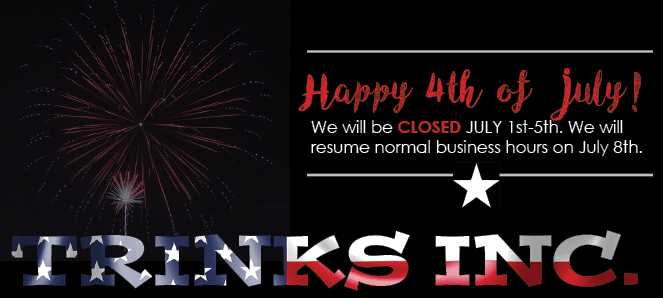 IncTrinks's tweet photo. Trinks Inc. will be closed starting Monday, July 1st in observance of Independence Day. We will resume back to normal business hours on Monday, July 8th.

We wish all our customers, vendors, family and friends a very happy and safe 4th of July holiday. See you next week! https://t.co/xBngPRgphS