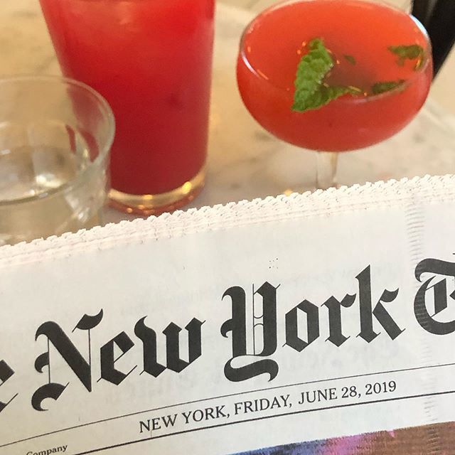 New York, I love you. A little watermelon juice and a proper cocktail. Diggin’ the scene at Jack’s Wife Freda. instagram.com/p/BzQpfHUJhFF/