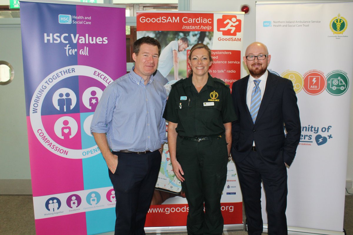 GoodSAM was launched in NI today by <a href="/NIAS999/">NIAS</a>, <a href="/SouthernHSCT/">Southern Trust</a>, and <a href="/GoodSamApp/">GoodSAM</a>.  The app has the potential to put help by the side of a Cardiac Arrest patient within seconds through the use of mobile app alert systems. Welcome development <a href="/healthdpt/">Department of Health</a> Community Resuscitation Strategy