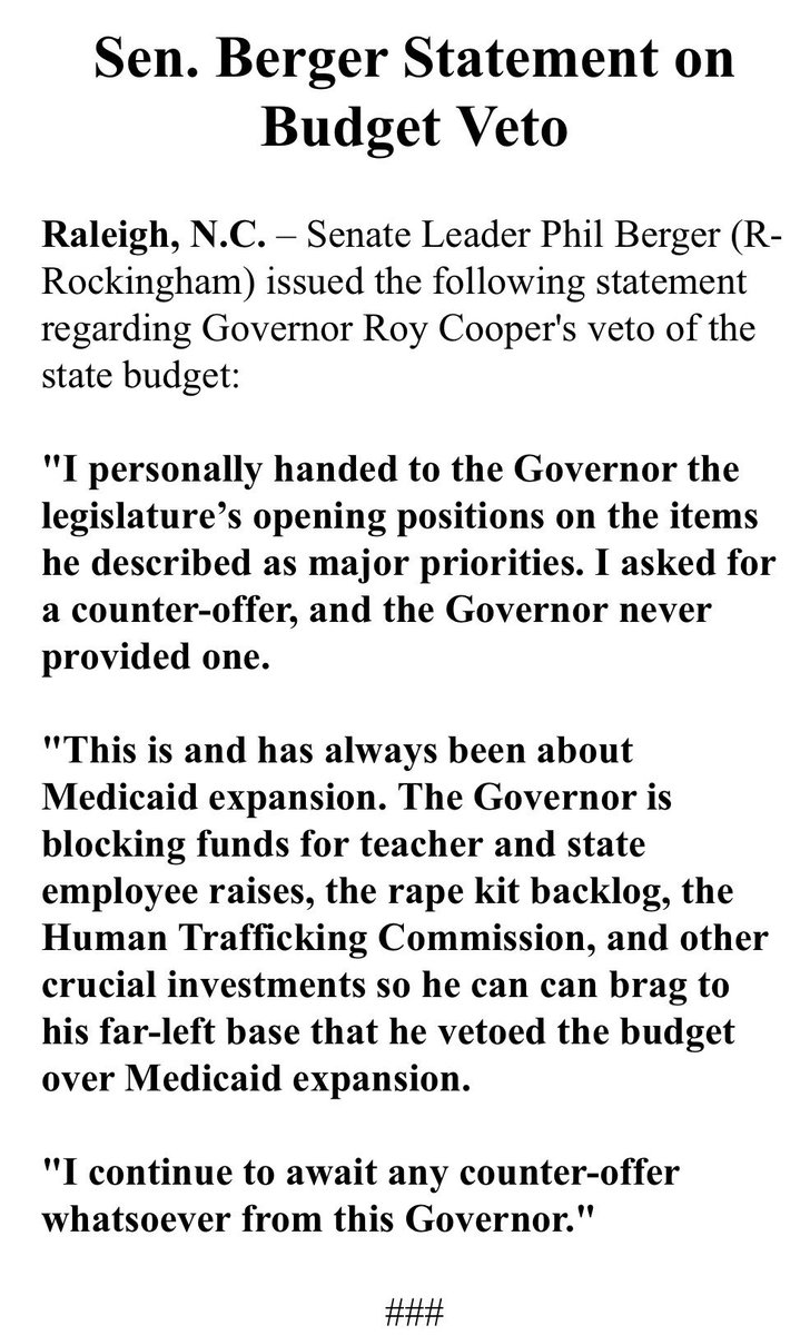 All Roy Cooper wants is bigger government. Typical Democrat! #trump #news