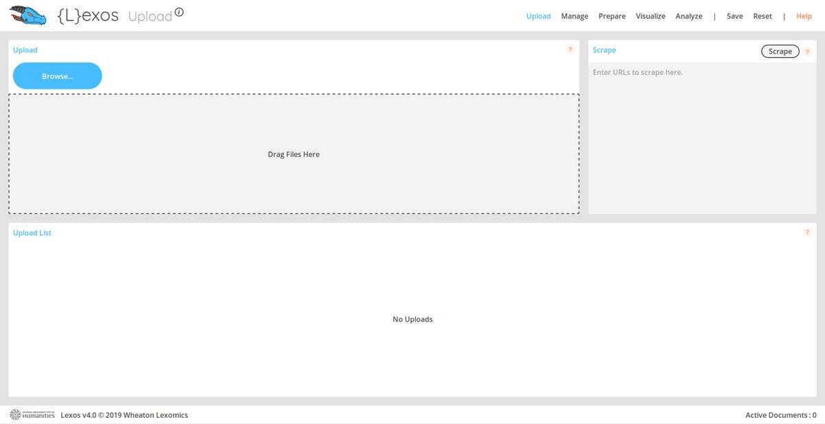 A sneak peek of the new look of Lexos v4.0!
Check out lexos3.wheatoncollege.edu for the new update
lexos.wheatoncollege.edu will be updated with these changes within the next few months.
