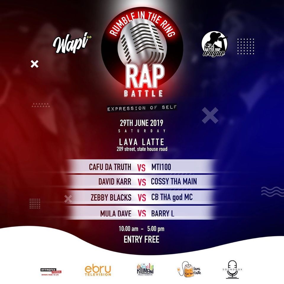 ondustrtlawyer's tweet photo. Battle Rap fans pia yall will be sorted by the most aggressive battle league in East and Central Africa, @254Battle
check out the poster to see whos on the CARD.
#RumbleintheRing
#WAPIreturns https://t.co/2NSq9qASkx