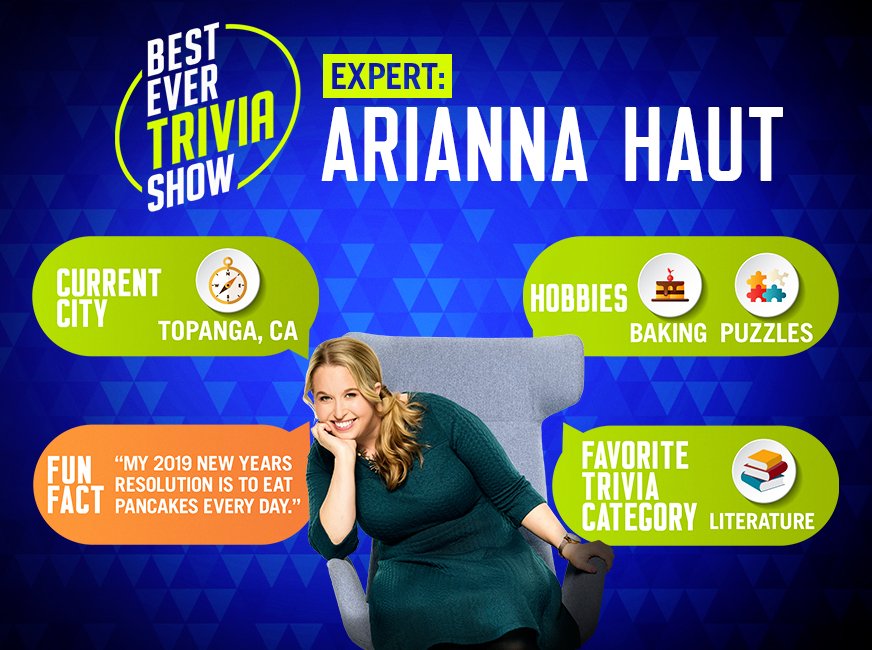 Trivia expert and baker? That's right! @AriannaHaut makes different pancakes every. single. day. Get to know her on #BestEverTrivia Show Weekdays 4p