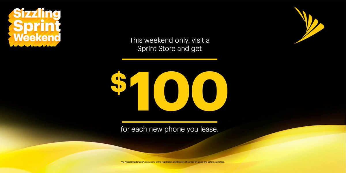 New phone PLUS $100? That’s right. Grab them both, this weekend only, at your Sprint Store! #SizzlingSprintWeekend storelocator.sprint.com/locator/