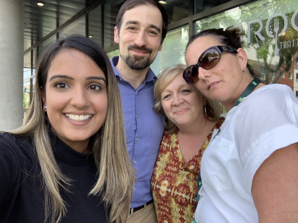 Enjoying the sun during lunch time in MTL with some amazing colleagues and our GM! 🌞
